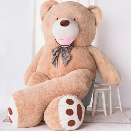 Big Plush Teddy Bear, Soft Toy, 340 Cm, 133 Inches, 1.1 Feet, Light Brown, Bobo